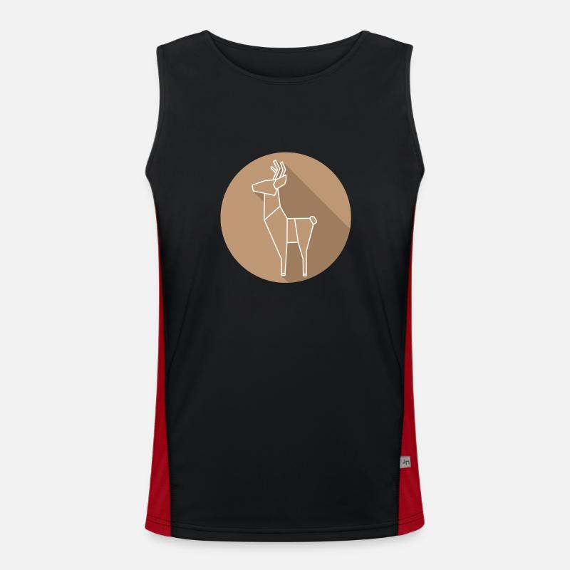 hirsch Funktionelles Kontrast-Tank Top für Männer 