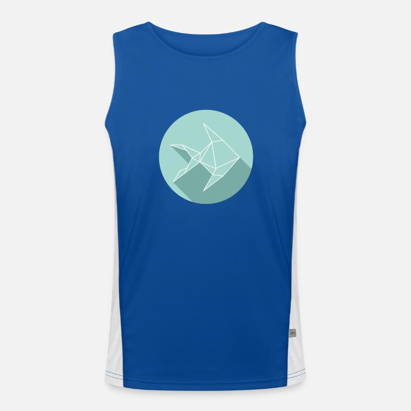 fisch Funktionelles Kontrast-Tank Top für Männer 