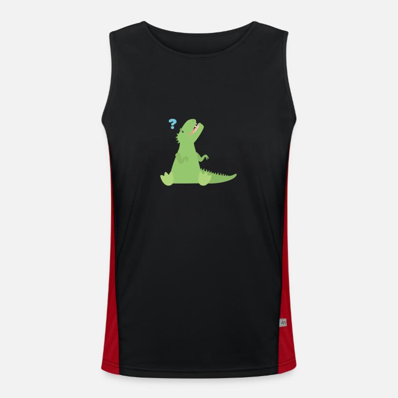 T Rex Points d’interrogation Débardeur respirant contrasté Homme 