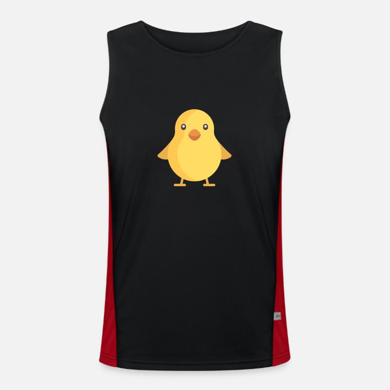 yellow chick Men's Functional Contrast Tank Top 