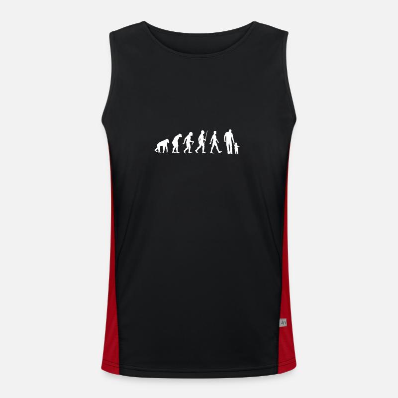 Evolution DAD - Men's Functional Contrast Tank Top  - black/red