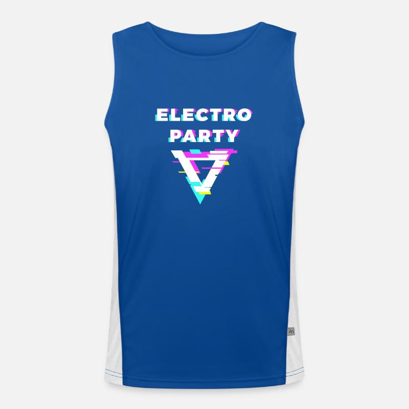 Electro Party Funktionelles Kontrast-Tank Top für Männer 
