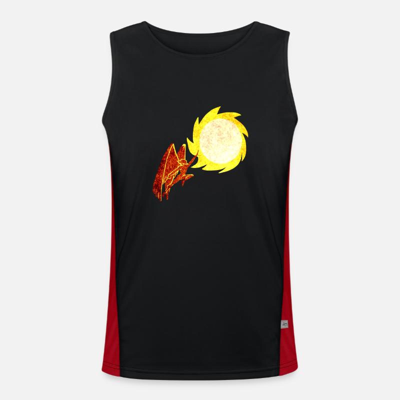 Icarus2 - Men's Functional Contrast Tank Top  - black/red