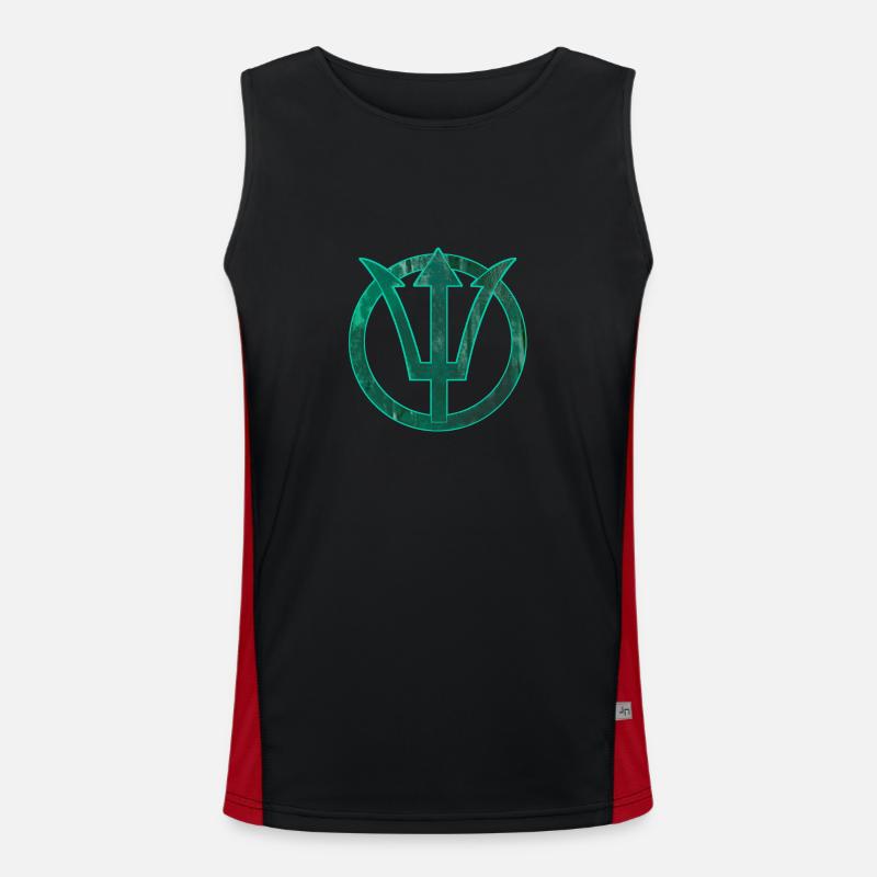 Poseidon Neptun Funktionelles Kontrast-Tank Top für Männer 