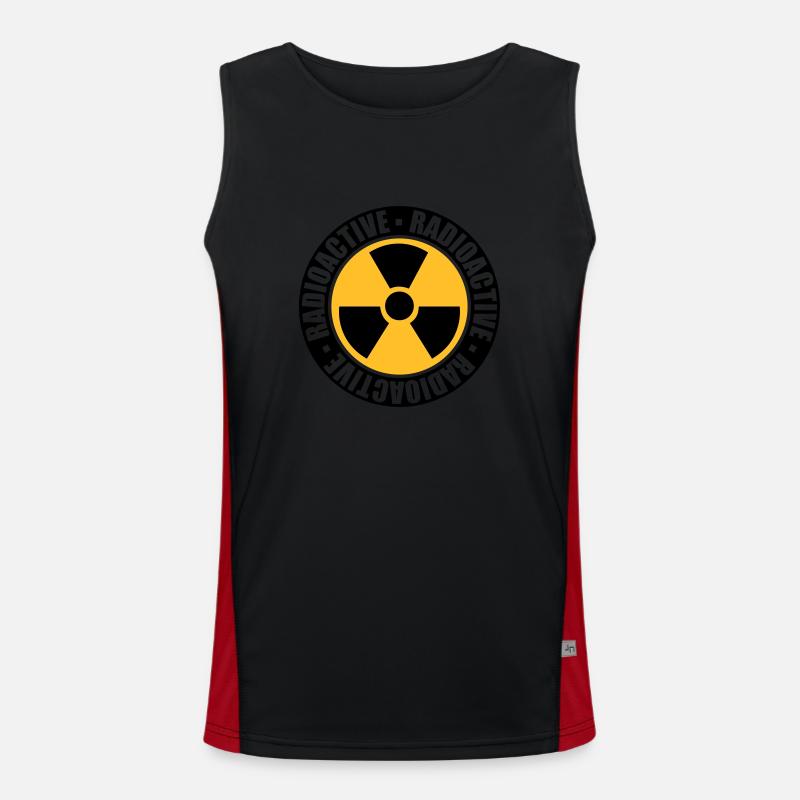 round black stamp danger warning caution Men's Functional Contrast Tank Top 