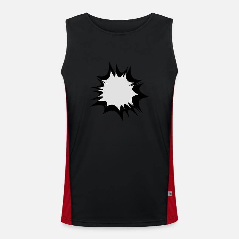 Comic Sprechblase Explosion Funktionelles Kontrast-Tank Top für Männer 