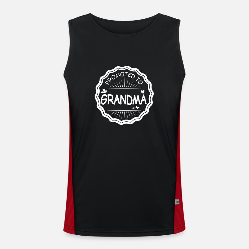 Befördert zu Oma Weiß - Geschenkidee Funktionelles Kontrast-Tank Top für Männer 