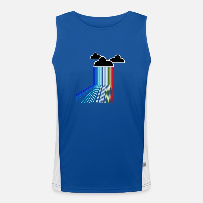 rainbow cloud Men's Functional Contrast Tank Top 