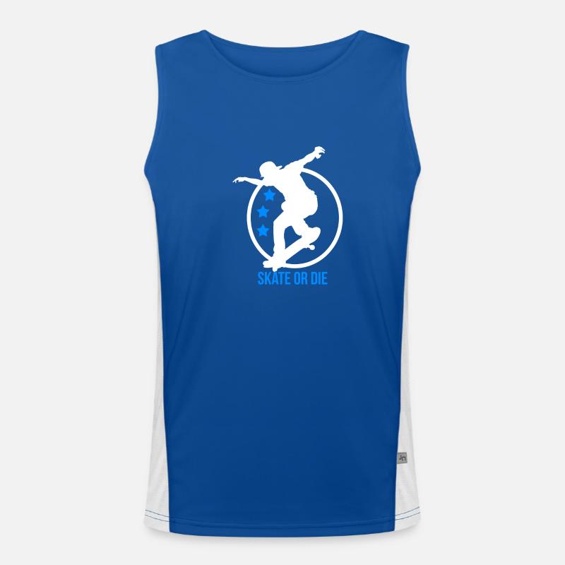 Skate or Die Funktionelles Kontrast-Tank Top für Männer 