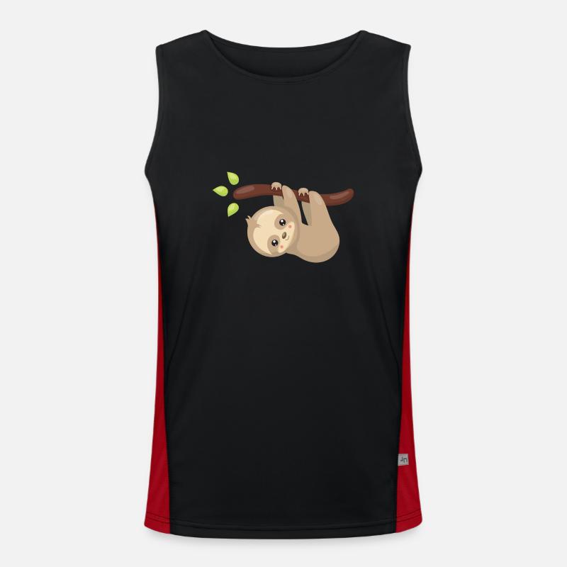 Faultier Funktionelles Kontrast-Tank Top für Männer 