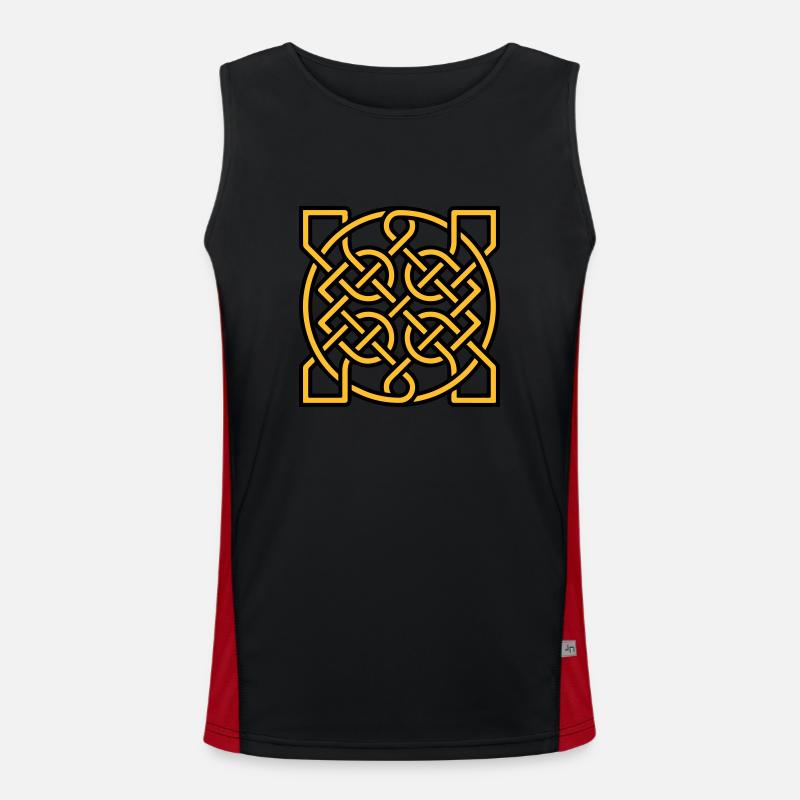 Knot pattern Men's Functional Contrast Tank Top 