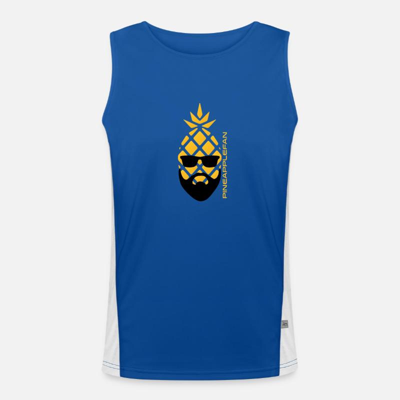 Ananas-Fächer Funktionelles Kontrast-Tank Top für Männer 