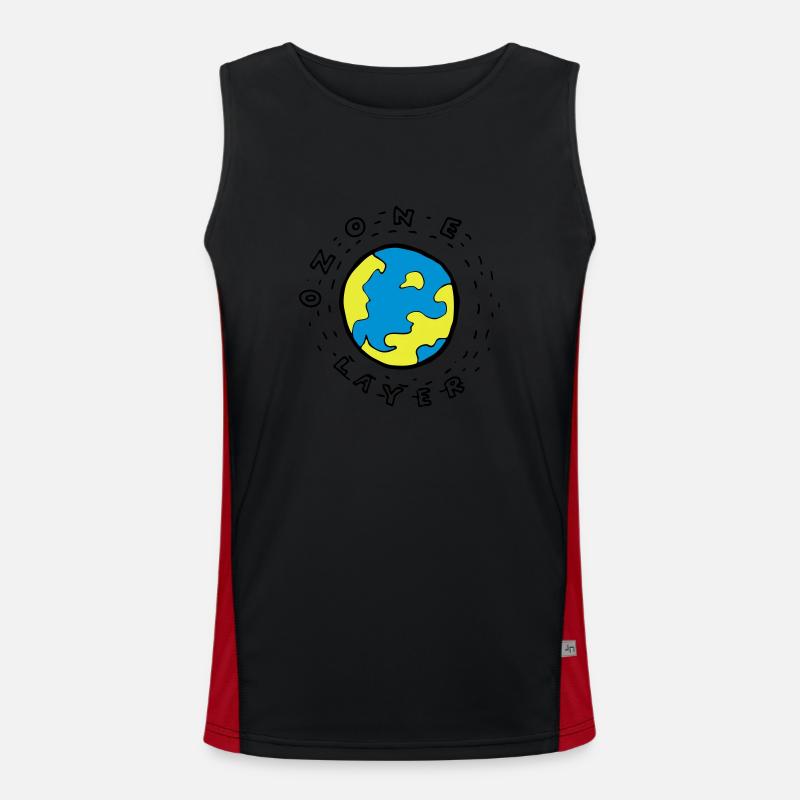 Earth's Ozone Layer Drawing Men's Functional Contrast Tank Top 