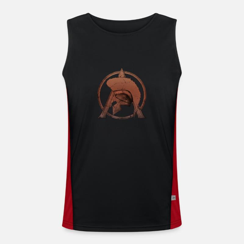 Leonida's helmet and Sparta Lambda Men's Functional Contrast Tank Top 