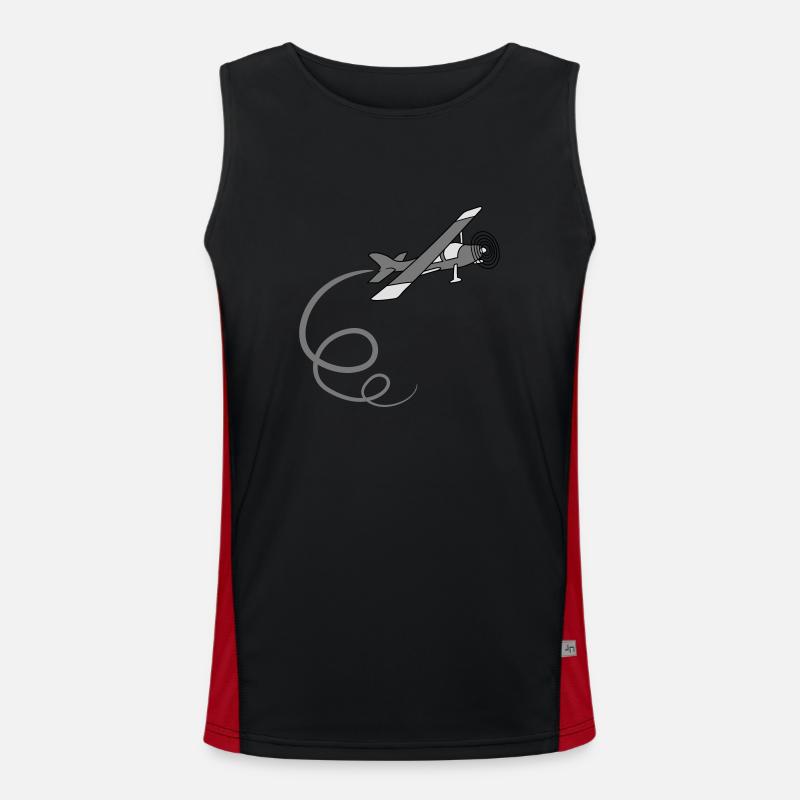 looping kunstflug kunstflieger propeller kleinflug Funktionelles Kontrast-Tank Top für Männer 