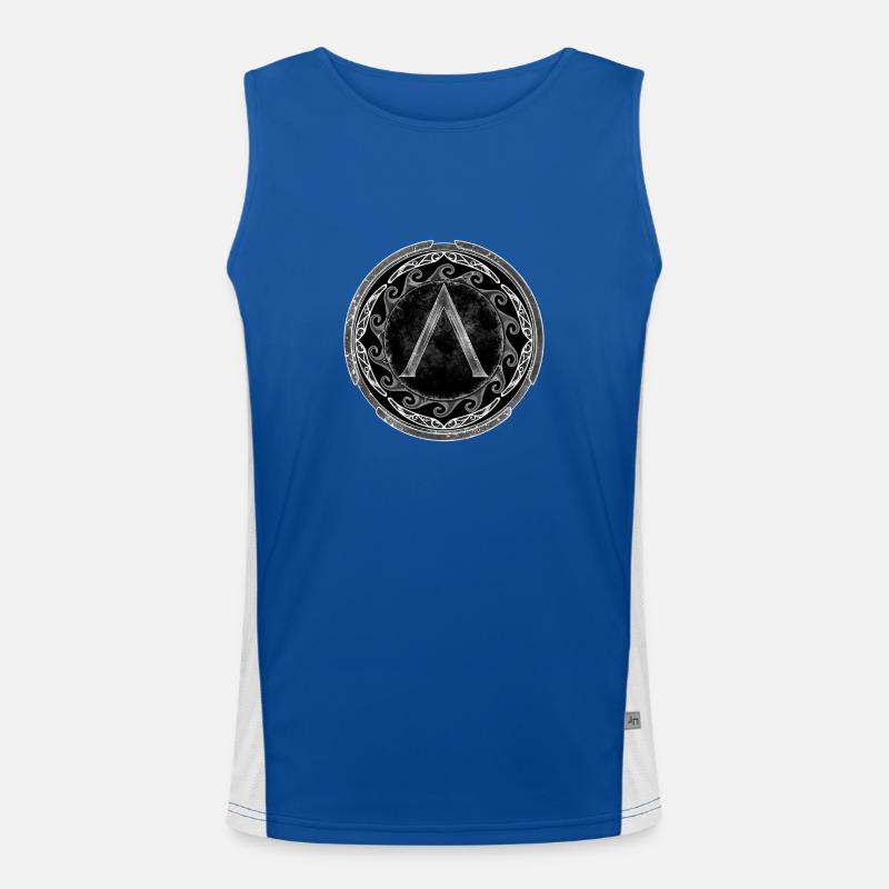 Sparta Lambda symbol Men's Functional Contrast Tank Top 