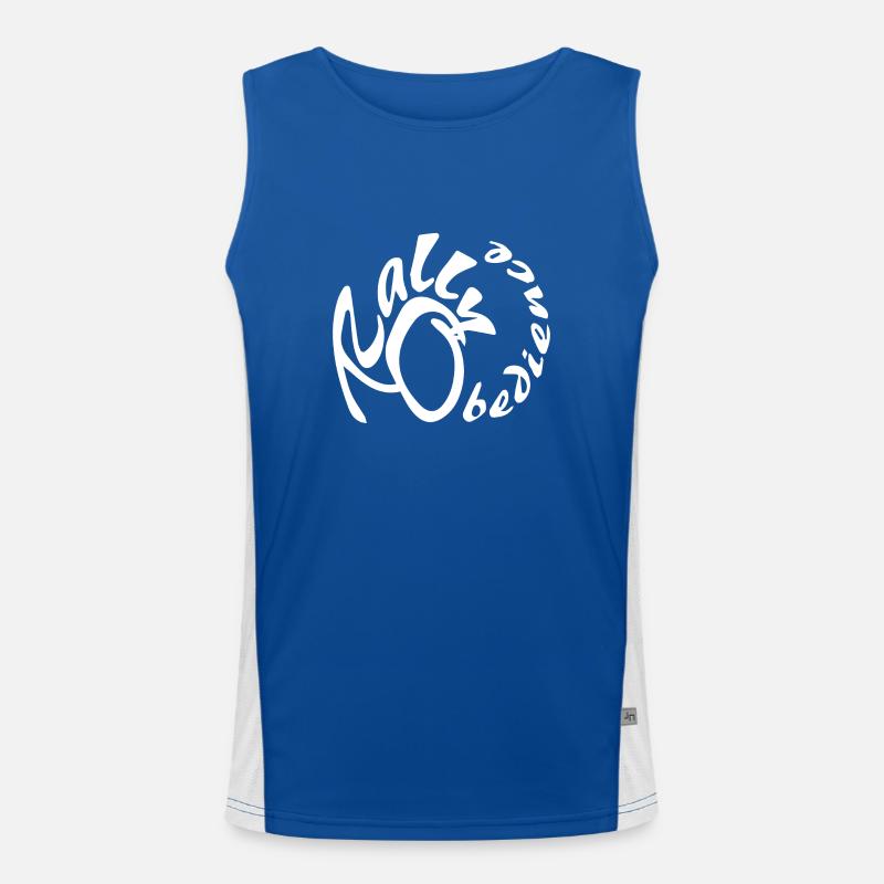 Rajdowy projekt posłuszeństwa dla sportu psa z psem Funkcjonalna męska koszulka bez rękawów z kontrastowymi wstawkami 