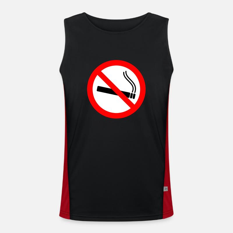 No smoking sign Men's Functional Contrast Tank Top 