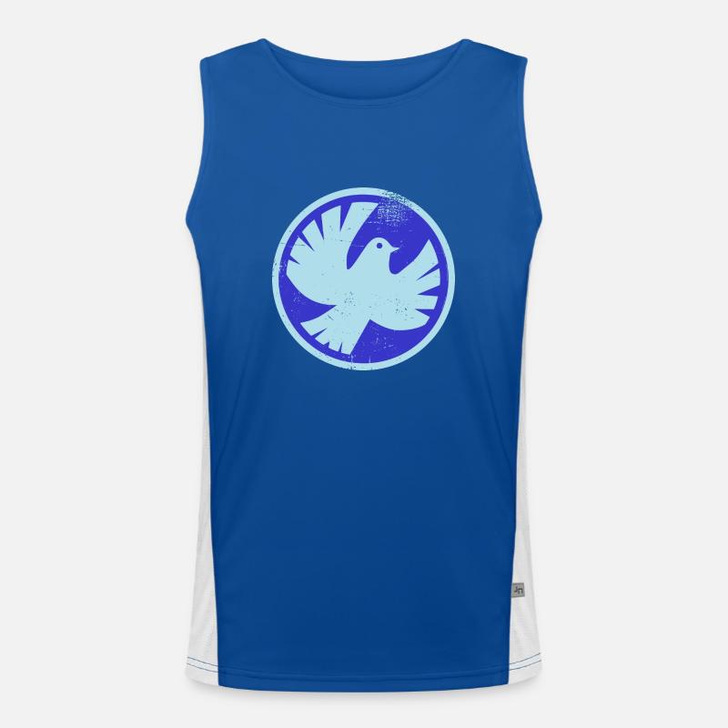 Friedenstaube Funktionelles Kontrast-Tank Top für Männer 