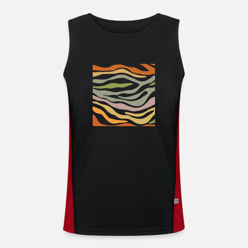 Tier Muster Funktionelles Kontrast-Tank Top für Männer 