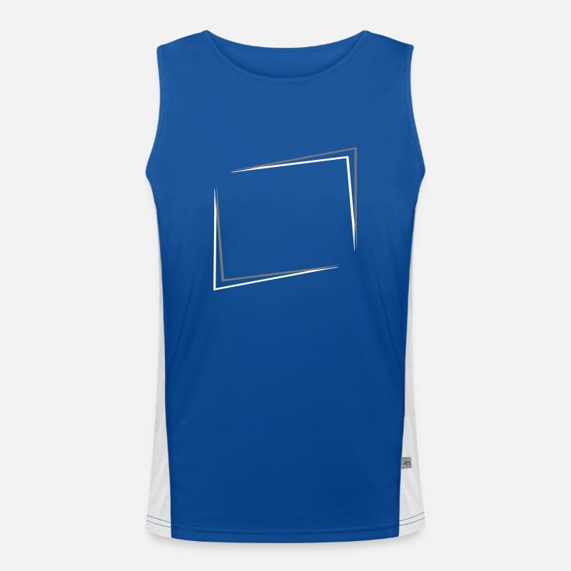 Border 3D effect Men's Functional Contrast Tank Top 