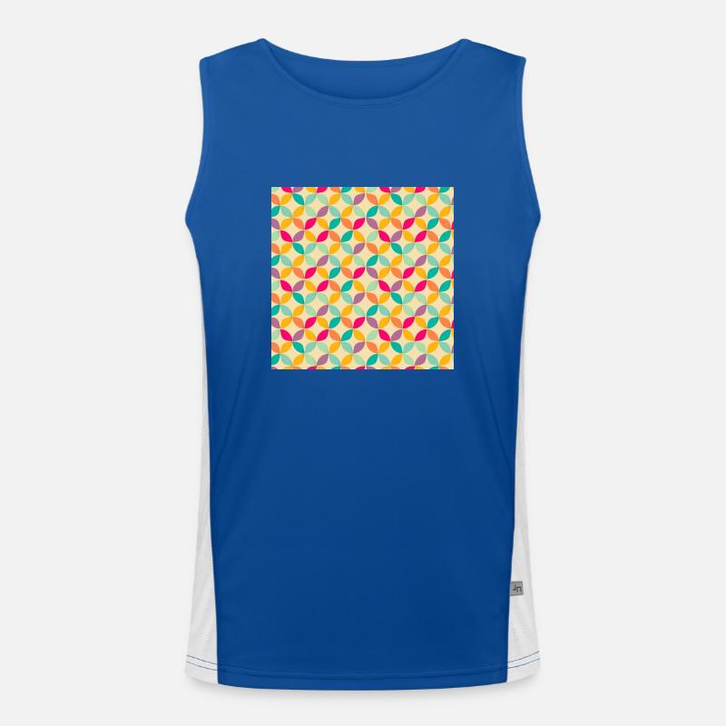Retro pattern Men's Functional Contrast Tank Top 