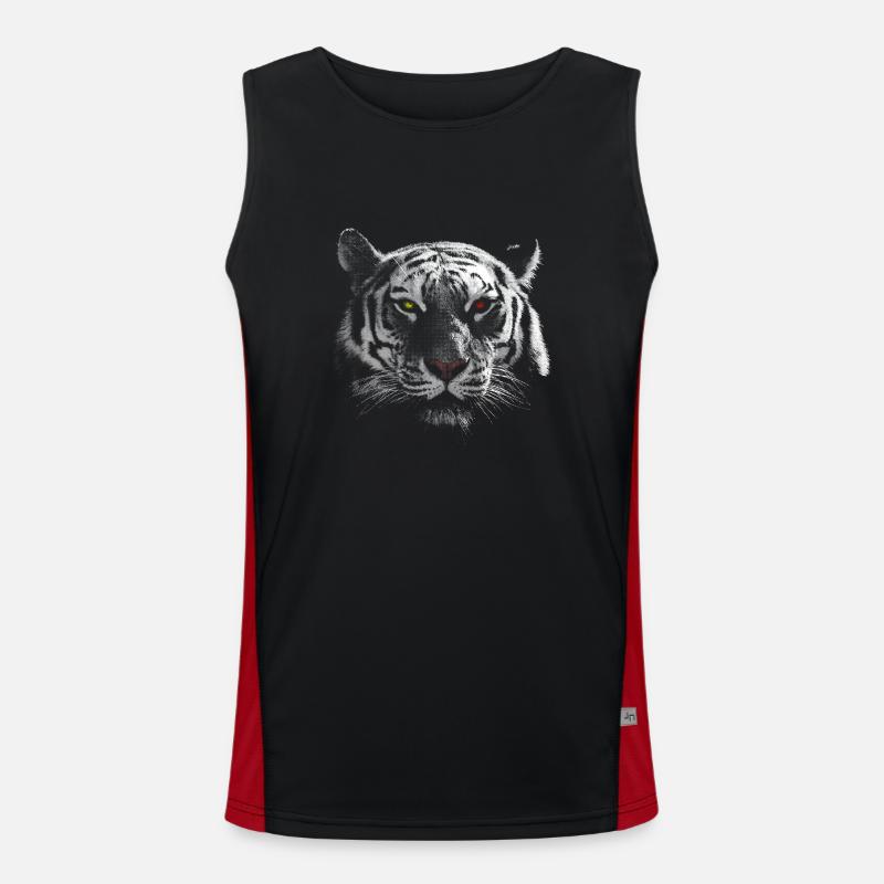 white tiger Funktionelles Kontrast-Tank Top für Männer 
