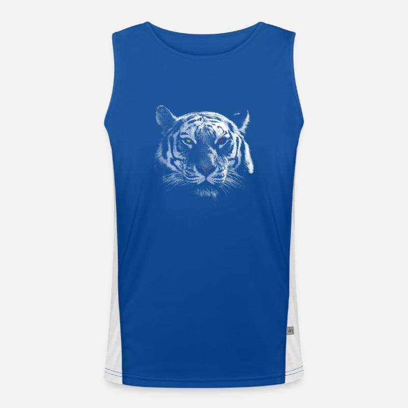 white tiger Funktionelles Kontrast-Tank Top für Männer 