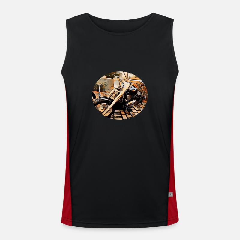 Motorcycle Men's Functional Contrast Tank Top 