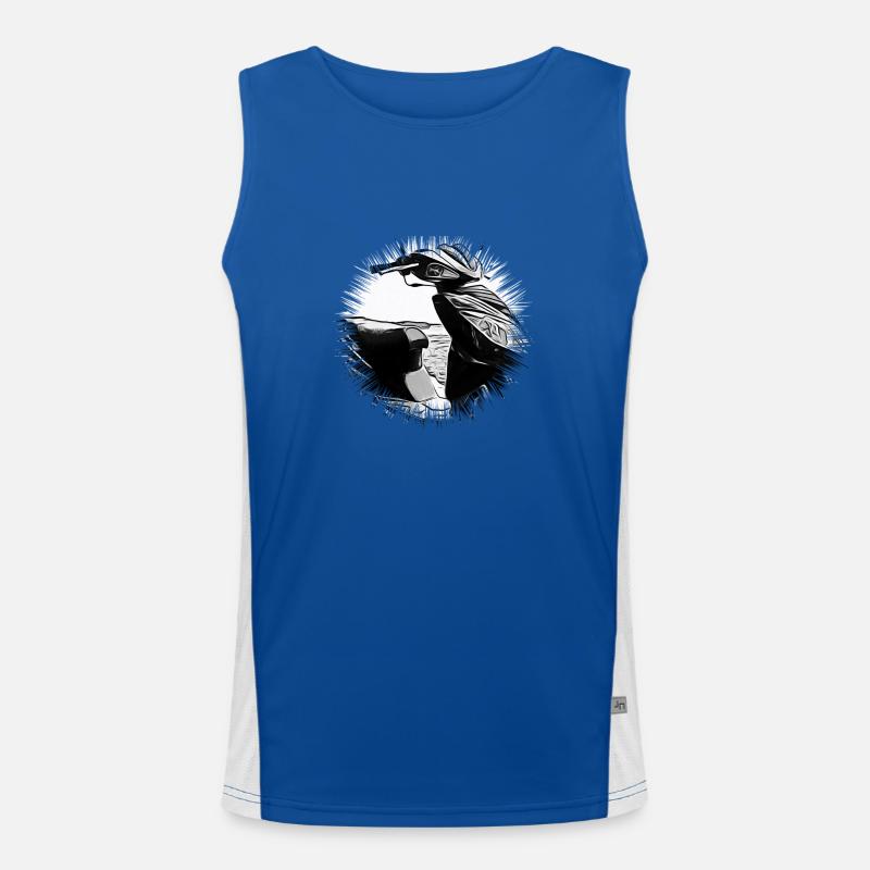Motorroller Funktionelles Kontrast-Tank Top für Männer 
