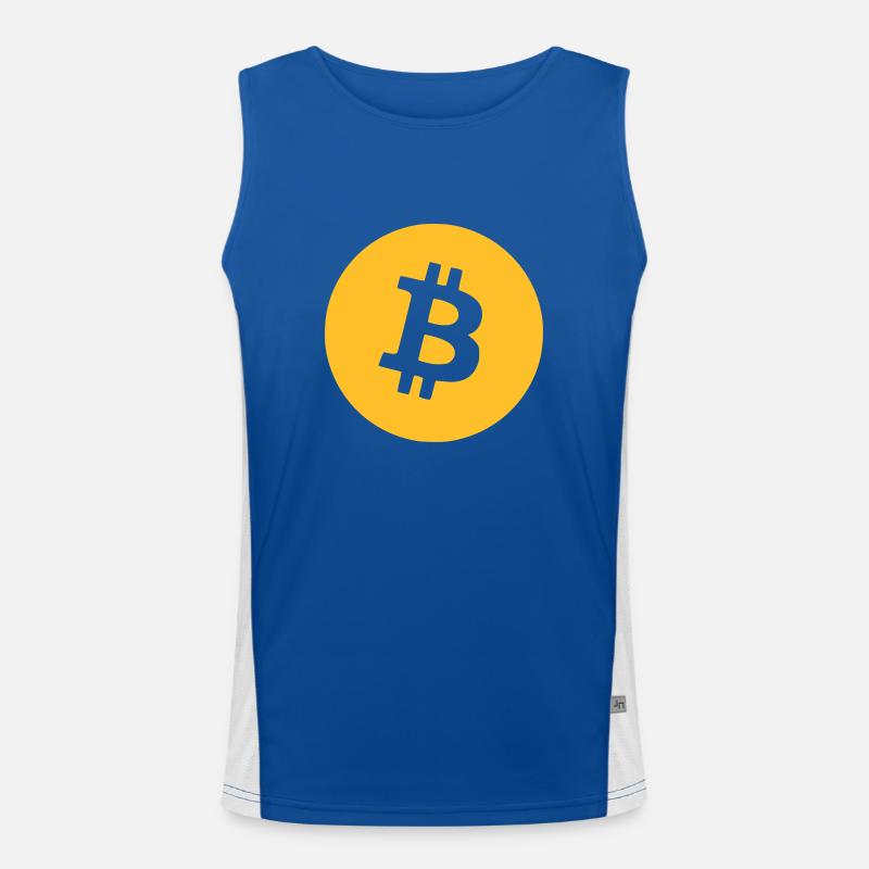 Le bitcoin Débardeur respirant contrasté Homme 