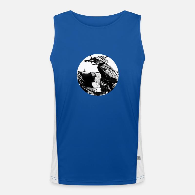Motorroller Funktionelles Kontrast-Tank Top für Männer 