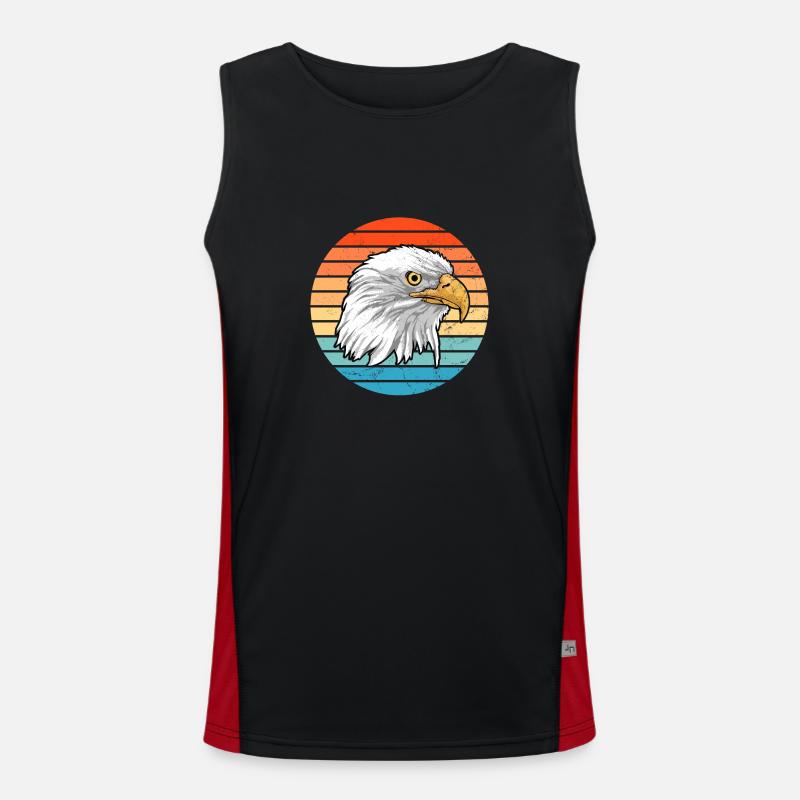bald eagle Men's Functional Contrast Tank Top 