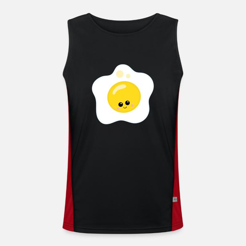 Fried egg Men's Functional Contrast Tank Top 