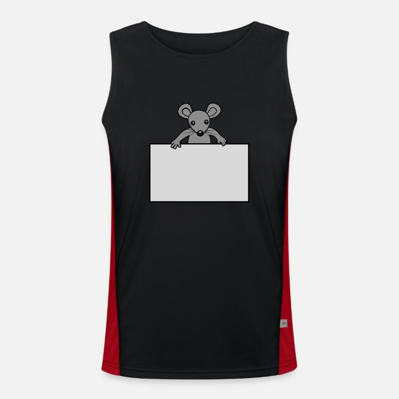 Mouse with shield Men's Functional Contrast Tank Top 