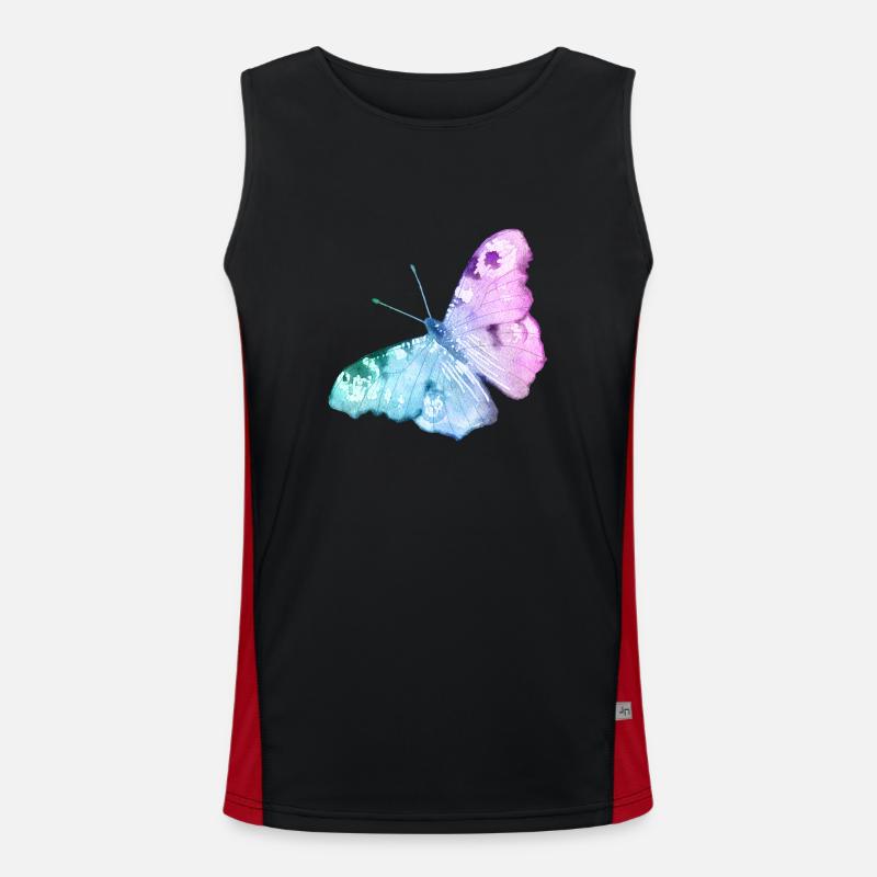 Schmetterling Funktionelles Kontrast-Tank Top für Männer 