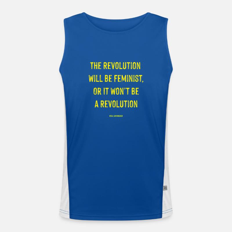 Die Revolution wird feministisch sein - Rosa Luxemburgo Funktionelles Kontrast-Tank Top für Männer 