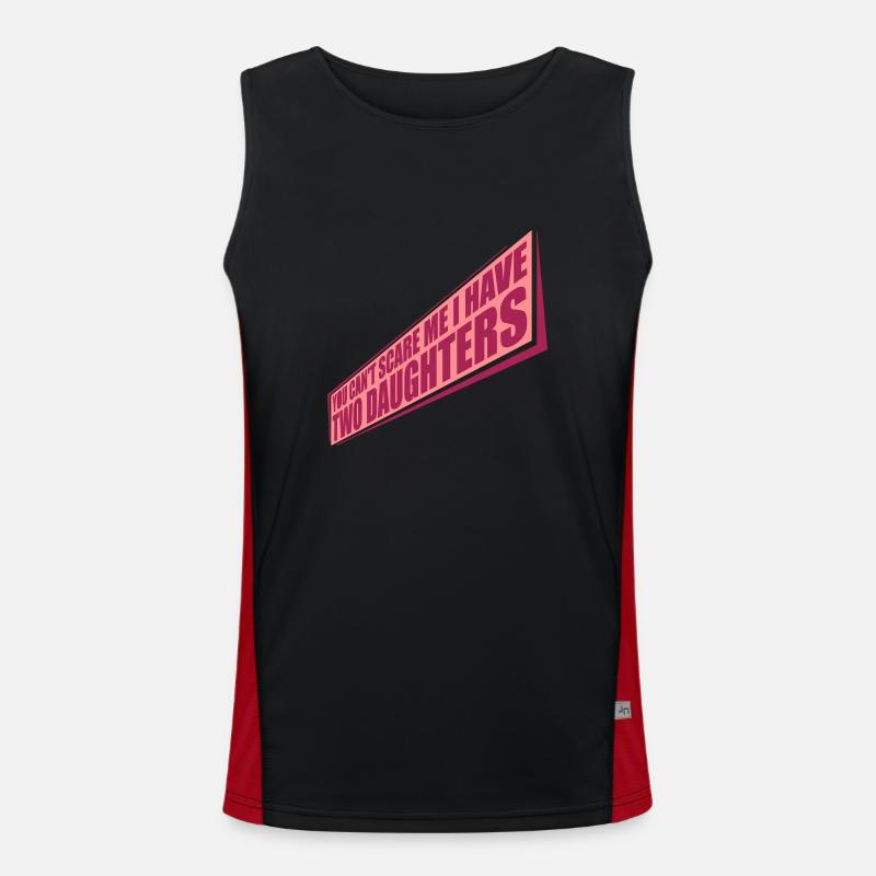 I have two daughters Funktionelles Kontrast-Tank Top für Männer 