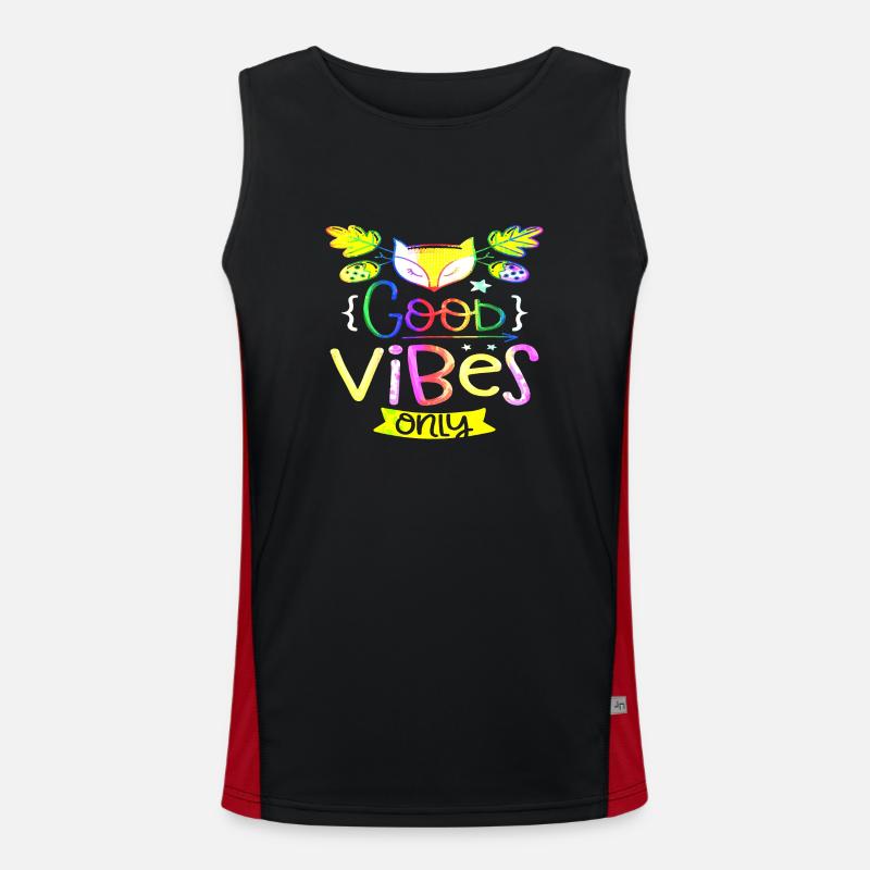 Think outside the box positive thoughts happy Men's Functional Contrast Tank Top 