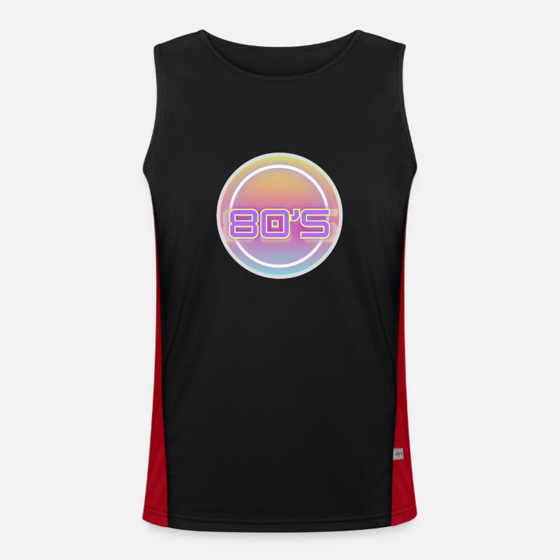 80s Funktionelles Kontrast-Tank Top für Männer 
