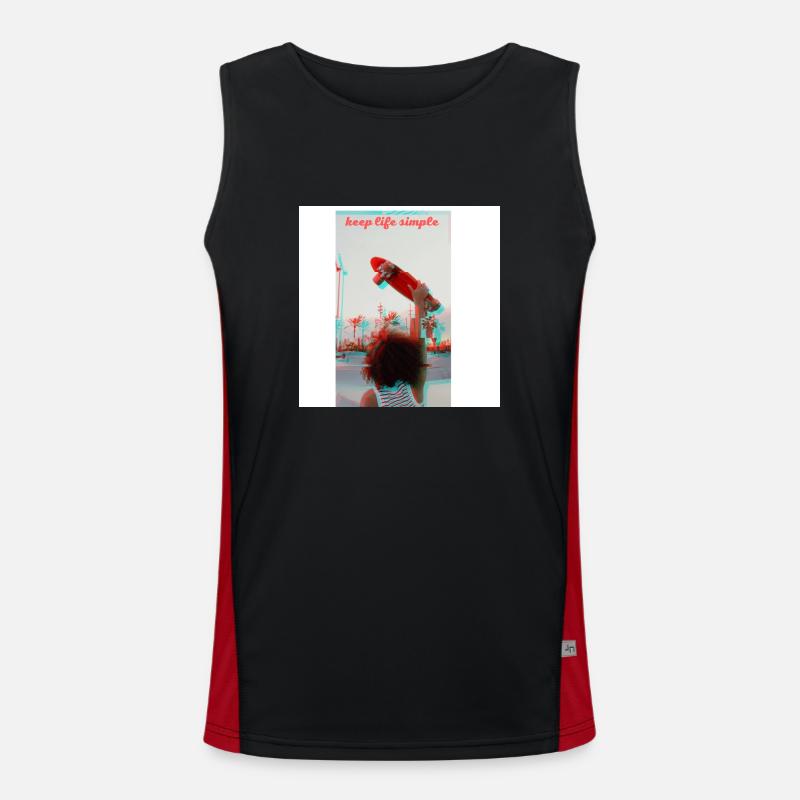 Halten Sie das Leben einfach Funktionelles Kontrast-Tank Top für Männer 