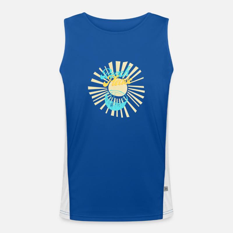 Beach Logo Men's Functional Contrast Tank Top 