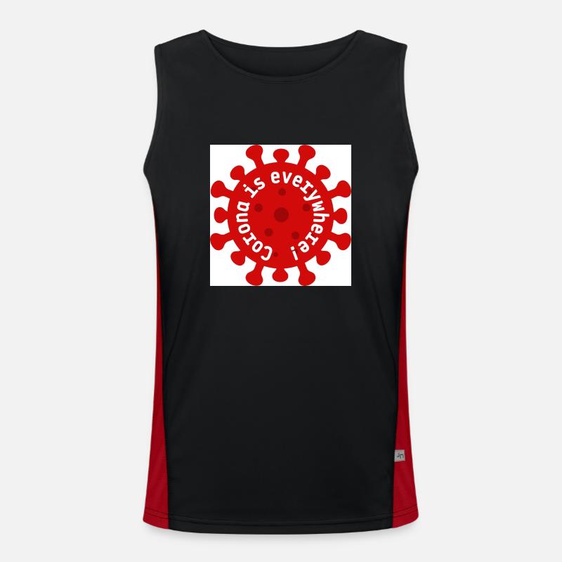 Corona is everywhere Men's Functional Contrast Tank Top 