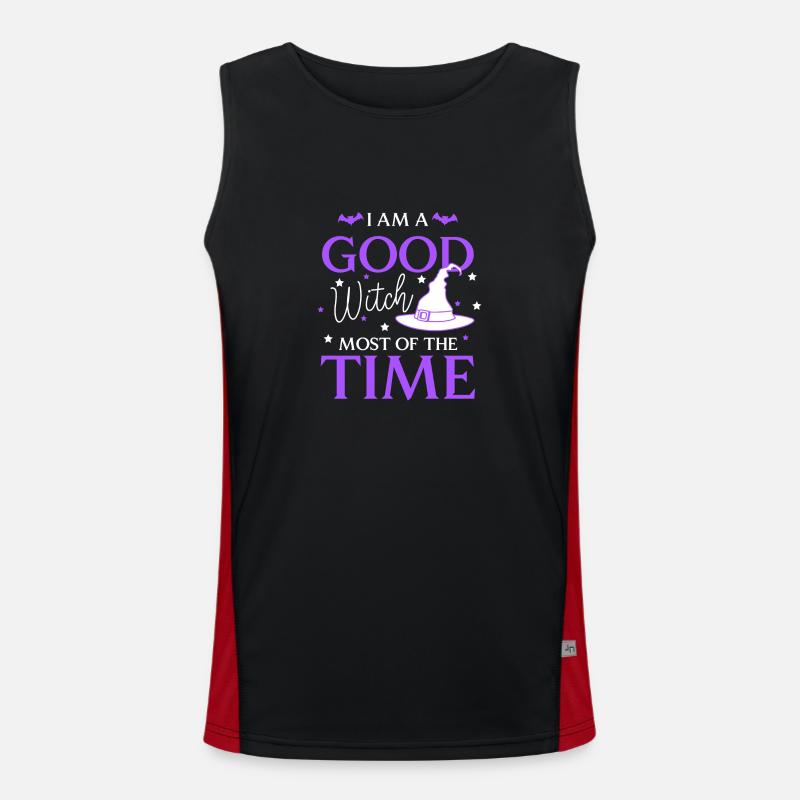 Witch Halloween Magic Men's Functional Contrast Tank Top 