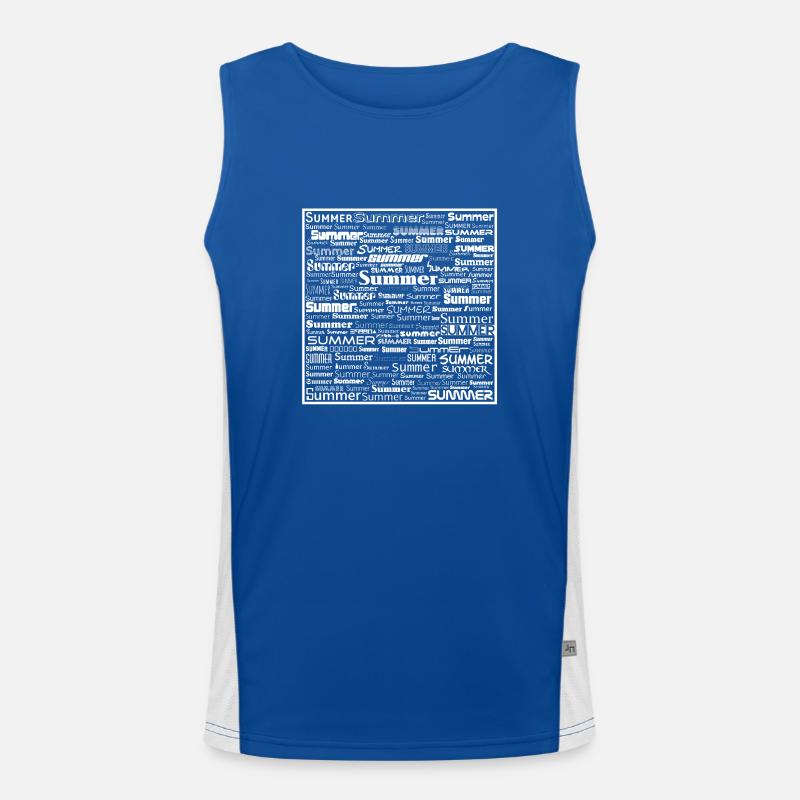 Summer White Funktionelles Kontrast-Tank Top für Männer 