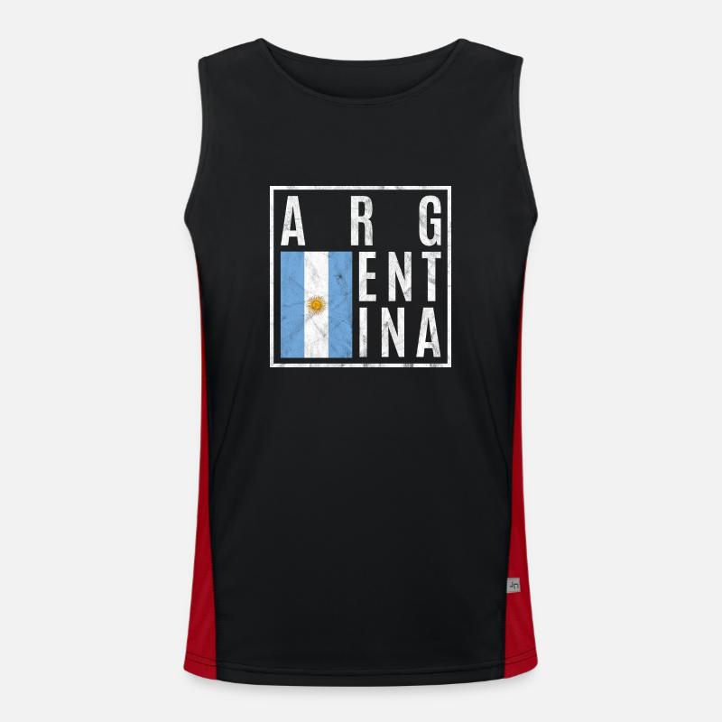 Argentinien Funktionelles Kontrast-Tank Top für Männer 