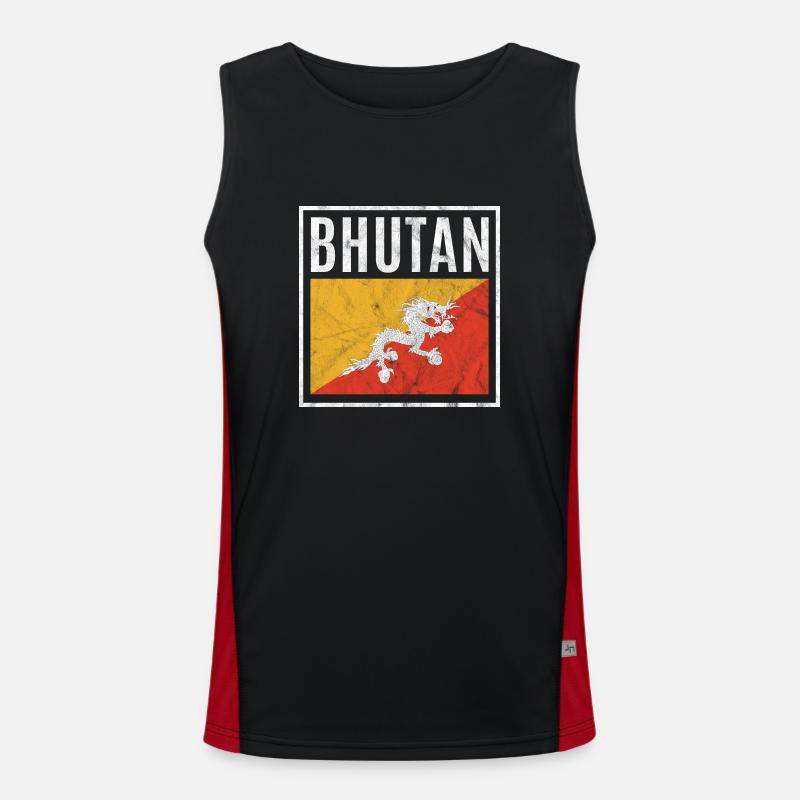 Bhutan Funktionelles Kontrast-Tank Top für Männer 