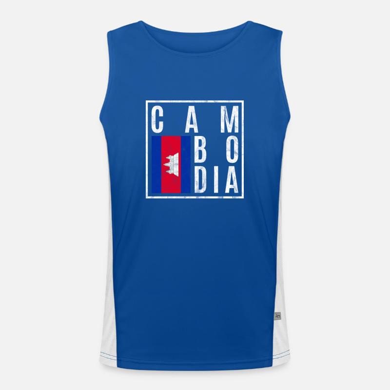 Cambodia Men's Functional Contrast Tank Top 