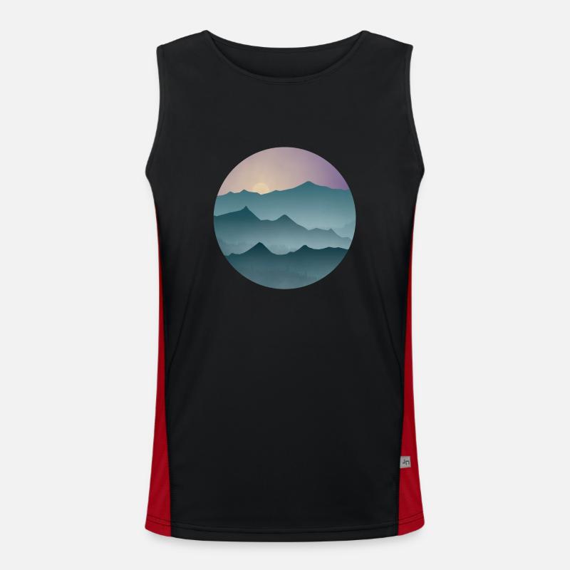 Forested mountains Men's Functional Contrast Tank Top 
