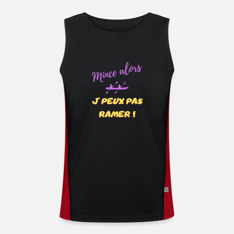 dünn, dann kann ich nicht rudern Funktionelles Kontrast-Tank Top für Männer 
